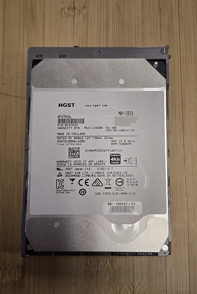HGST Hitachi Ultrastar Cisco SAS 8TB 7.2k 12Gb/s 4kn 3.5in HDD UCS-HD8T7KL4KN
