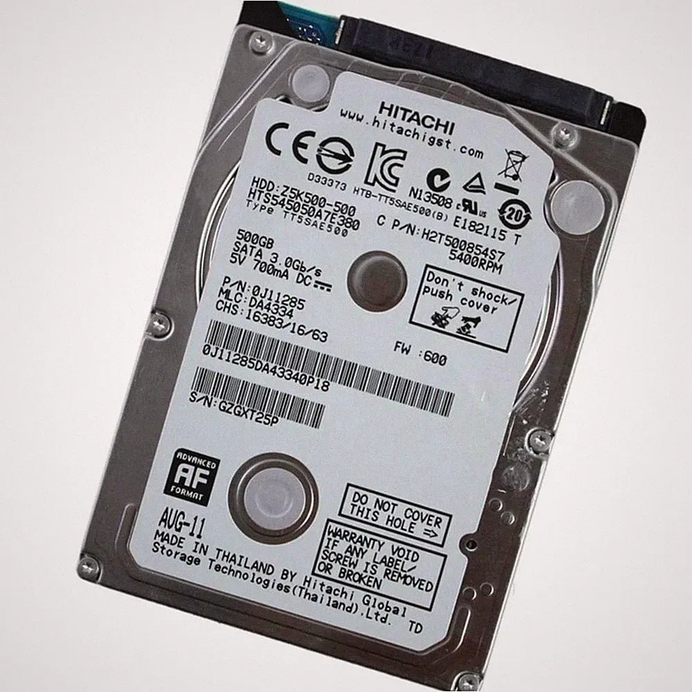 Hitachi 500GB HTS545050A7E380 5400RPM 2.5" SATA Internal Hard Disk Drive