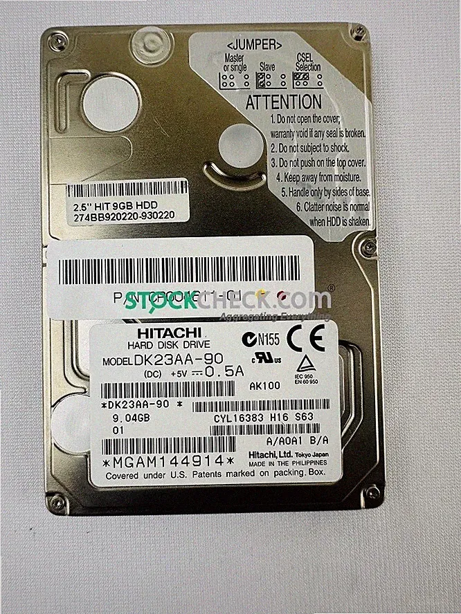 Hitachi DK23AA-90 2.5" HIT 9GB Hard Disk Drive CP004611-01