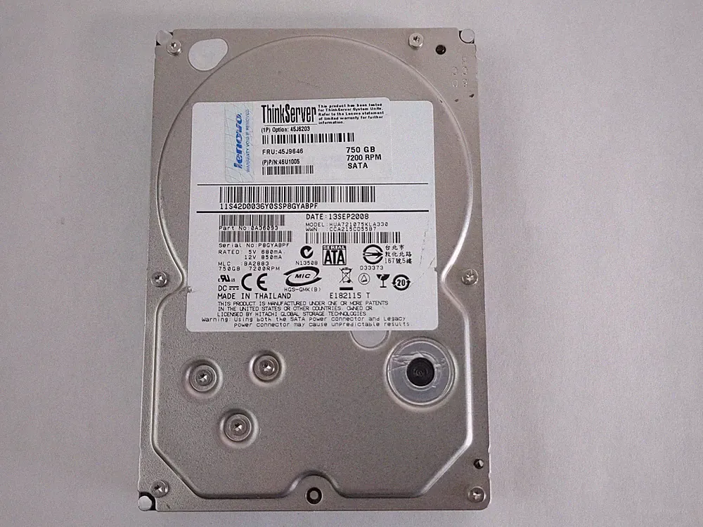 Hitachi Lenovo HUA721075KLA330 750 GB 3.5" SATA II Enterprise HDD