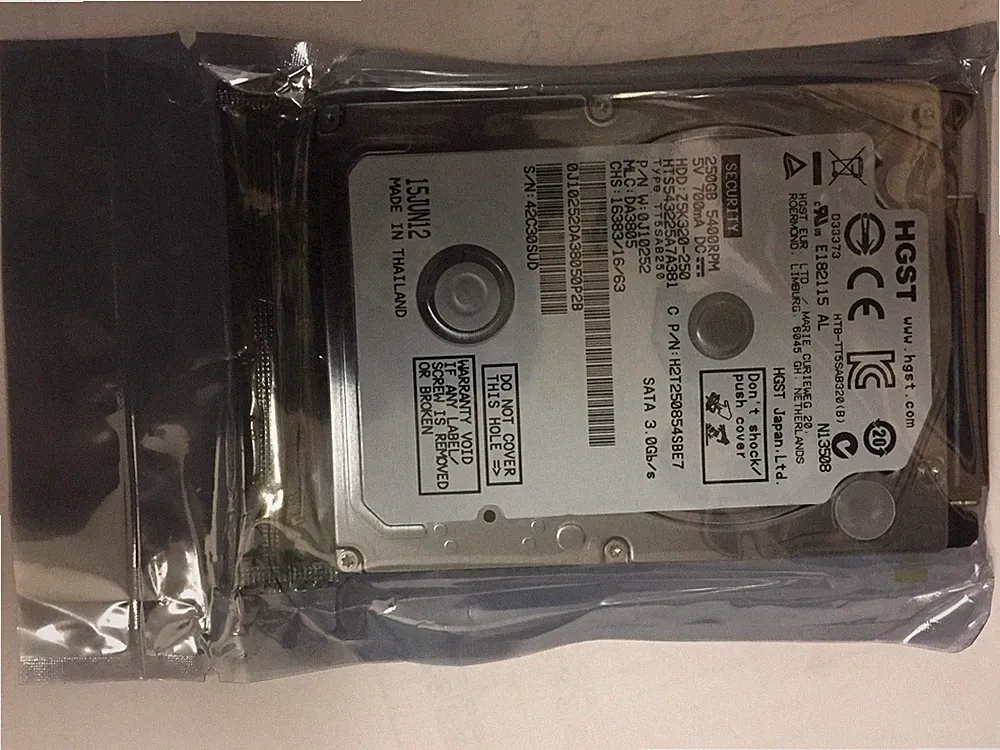 HTS543225A7A381 HITACHI 250GB 5400RPM 2.5INCH INTERNAL HARD DRIVE