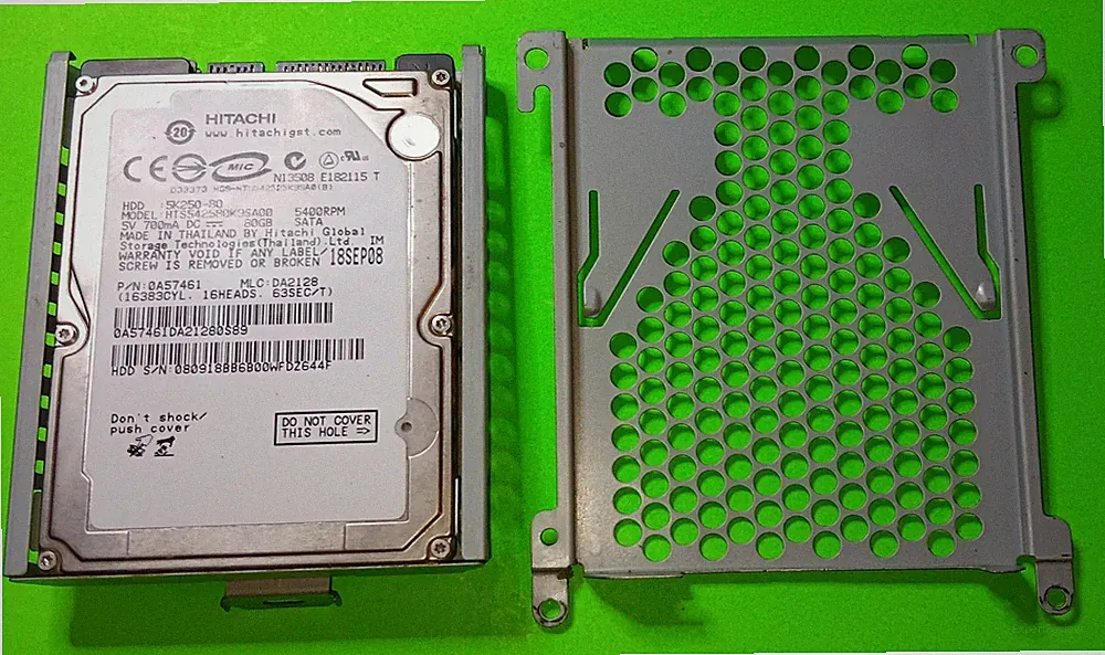 OEM PS3 80GB Hitachi Hard Drive & Caddy + Cover